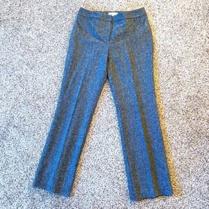 Talbots Signature Gray Wool Blend Lined Pants Size 10 Straight Leg Office EUC